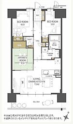 シャルマンフジスマート和歌山城公園 3LDKの間取り