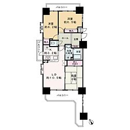 サンライズマンション岩出8 3LDKの間取り