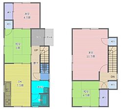 和歌山市梅原　中古戸建 4DKの間取り