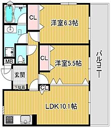 間取図画像 2LDK