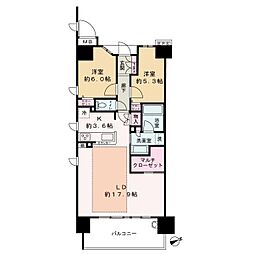 ポレスター和歌山黒田 2LDKの間取図画像