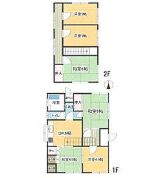 和歌山市三葛　中古戸建 6DKの間取り