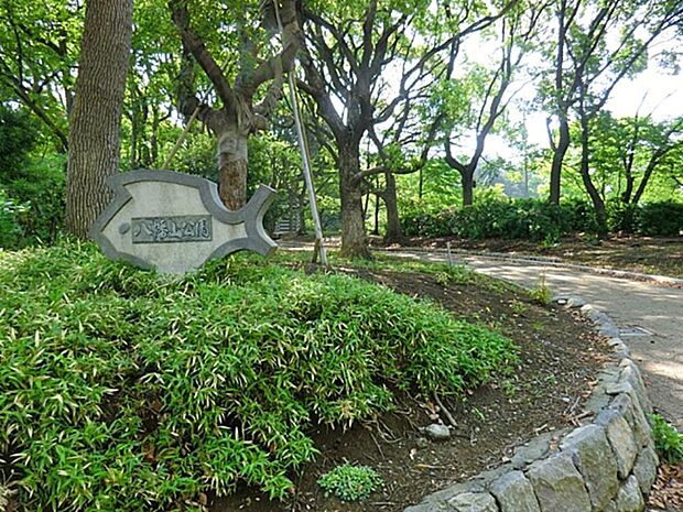 八幡山公園　1400m　平塚八幡宮のすぐ隣、“平塚八景”にも選ばれている市街地のオアシスになっている公園です。 