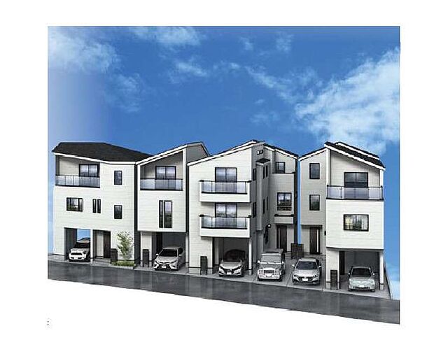 訪れる人の記憶に残るスタイリッシュな邸宅。（パースはイメージのため実際と色柄が異なる場合があります）