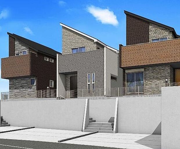 訪れる人の記憶に残るスタイリッシュな邸宅。（パースはイメージのため実際と色柄が異なる場合があります）