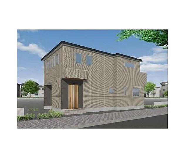 訪れる人の記憶に残るスタイリッシュな邸宅。（パースはイメージのため実際と色柄が異なる場合があります）