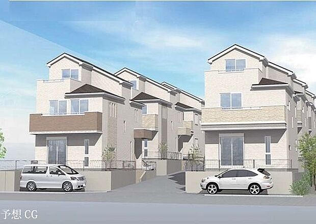 訪れる人の記憶に残るスタイリッシュな邸宅。（パースはイメージのため実際と色柄が異なる場合があります）