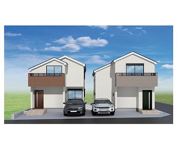 訪れる人の記憶に残るスタイリッシュな邸宅。（パースはイメージのため実際と色柄が異なる場合があります）