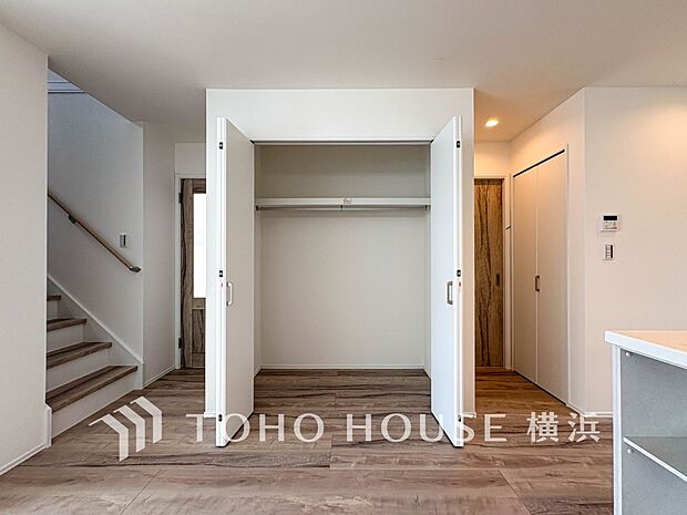 住まいの快適性を左右する収納は欲しい場所に使い勝手のよい収納を確保しています。