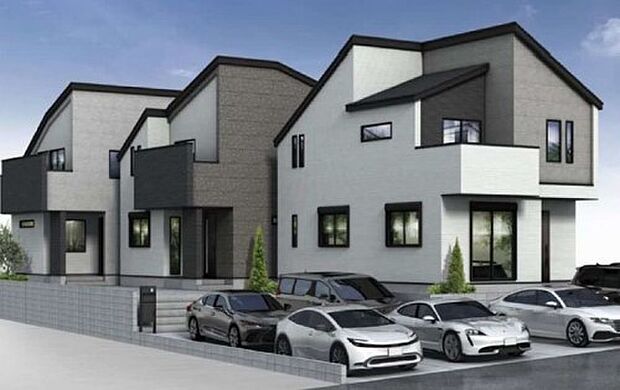 訪れる人の記憶に残るスタイリッシュな邸宅。（パースはイメージのため実際と色柄が異なる場合があります）