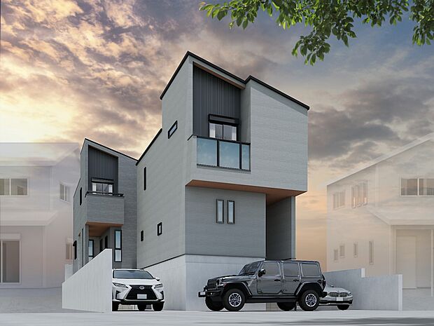 外観はCGイメージとなり、実際の形状とは異なります。 1.2号棟 