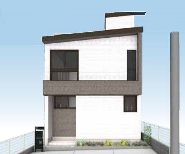 訪れる人の記憶に残るスタイリッシュな邸宅。（パースはイメージのため実際と色柄が異なる場合があります）