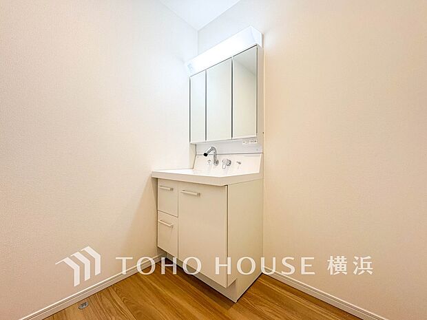 一日の始まりと終わりを心地よく演出してくれる、多彩な機能が備えられたパウダールーム。