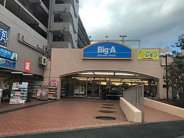 ビッグ・エー横浜平戸店　800m　近くにあると便利な地域密着型の小型スーパー。駐車場も完備しています。 