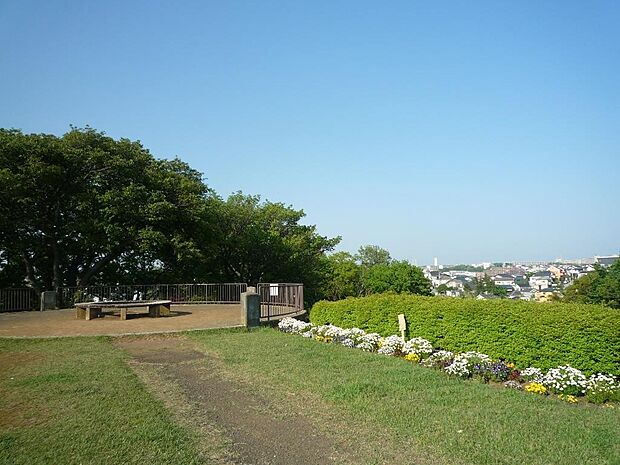 平戸みはらし公園　450m　横浜の街並みや平戸の果樹園を見渡せる眺望が楽しめる見晴台があります。 