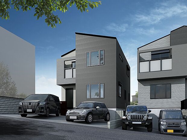 上質な佇まい。（パースはイメージのため実際と色柄が異なる場合があります） 1号棟 