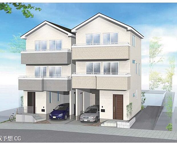 訪れる人の記憶に残るスタイリッシュな邸宅。(パースはイメージのため実際と色柄が異なる場合があります)