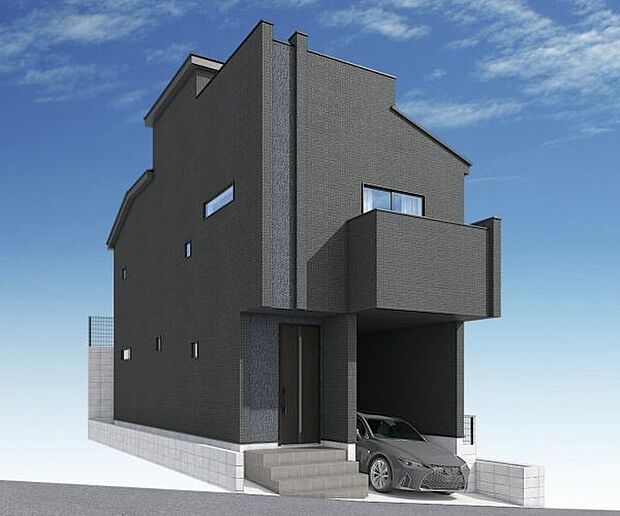 訪れる人の記憶に残るスタイリッシュな邸宅。（パースはイメージのため実際と色柄が異なる場合があります）