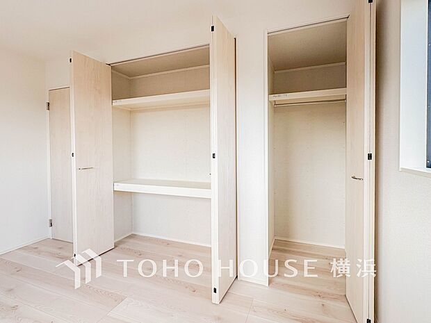 住まいの快適性を左右する収納は欲しい場所に使い勝手のよい収納を確保しています。