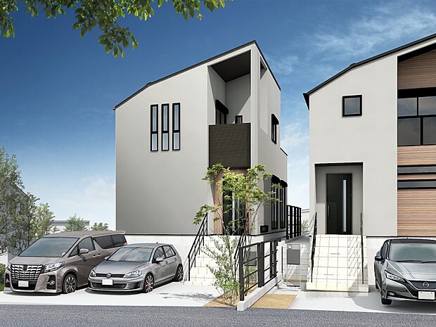 訪れる人の記憶に残るスタイリッシュな邸宅。(パースはイメージのため実際と色柄が異なる場合があります)