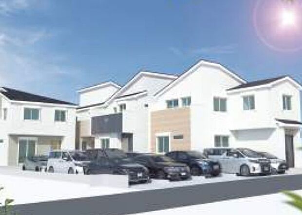 訪れる人の記憶に残るスタイリッシュな邸宅。（パースはイメージのため実際と色柄が異なる場合があります）