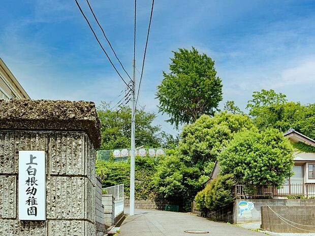 上白根幼稚園 350m 広い敷地と恵まれた自然環境が特徴。園内に農園があり園児が作物の栽培から収穫までできます。
