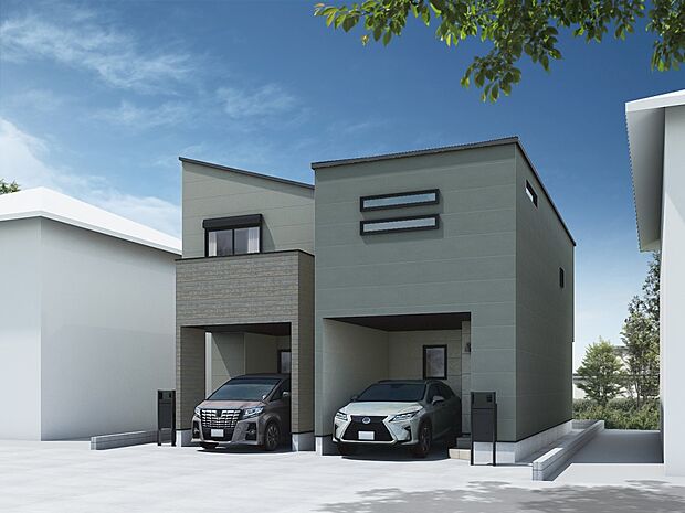 訪れる人の記憶に残るスタイリッシュな邸宅。(パースはイメージのため実際と色柄が異なる場合があります)