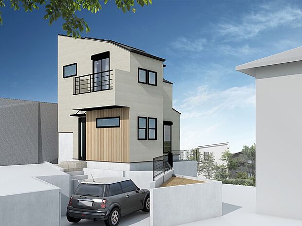 訪れる人の記憶に残るスタイリッシュな邸宅。(パースはイメージのため実際と色柄が異なる場合があります)