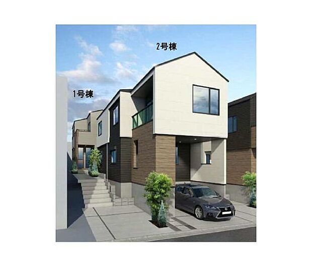 訪れる人の記憶に残るスタイリッシュな邸宅。(パースはイメージのため実際と色柄が異なる場合があります)