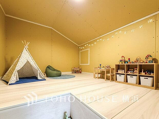 屋根裏収納付。（家具・装飾品はAI加工です）
