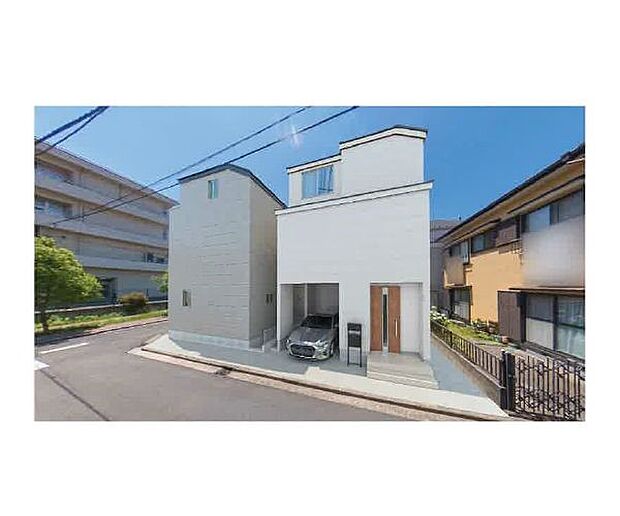 訪れる人の記憶に残るスタイリッシュな邸宅。（パースはイメージのため実際と色柄が異なる場合があります）