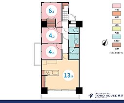 マンション美しが丘ルピナス 3LDKの間取図画像
