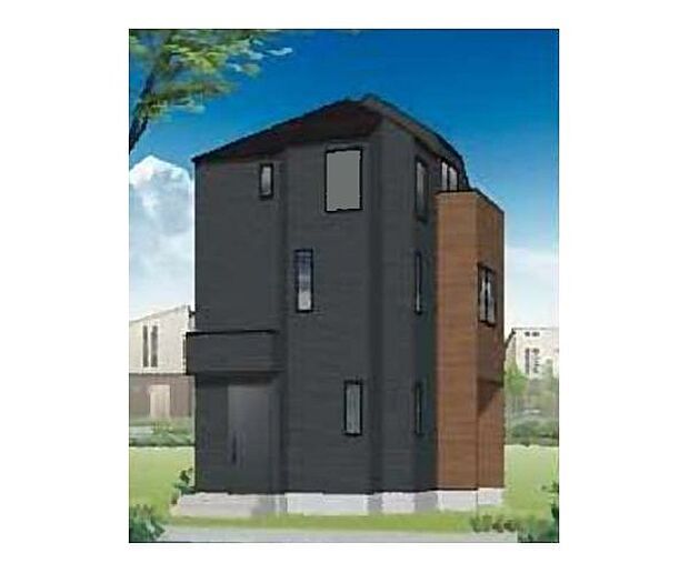 訪れる人の記憶に残るスタイリッシュな邸宅。(パースはイメージのため実際と色柄が異なる場合があります)