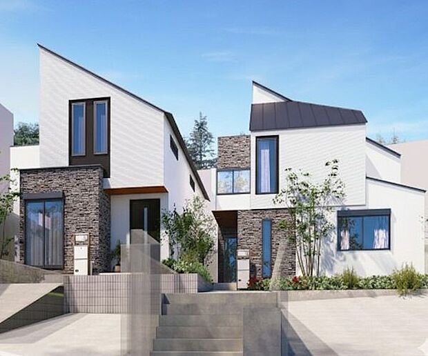 訪れる人の記憶に残るスタイリッシュな邸宅。(パースはイメージのため実際と色柄が異なる場合があります)