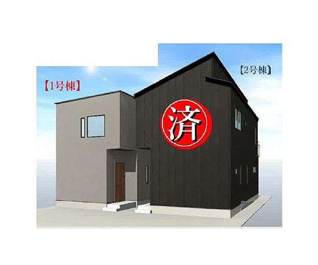 訪れる人の記憶に残るスタイリッシュな邸宅。（パースはイメージのため実際と色柄が異なる場合があります）