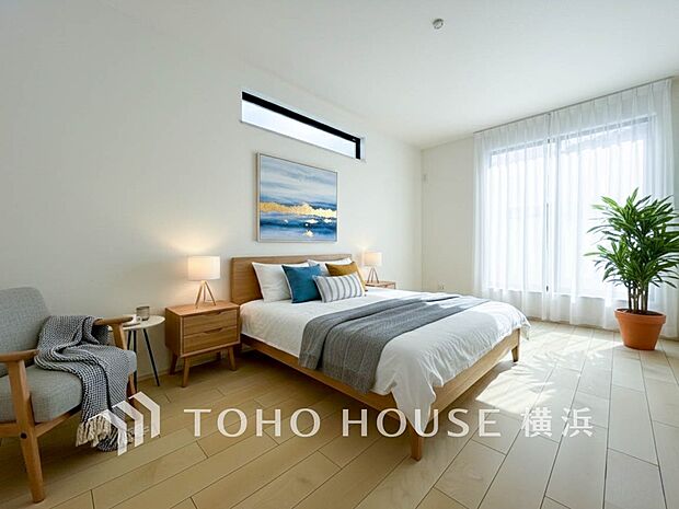 穏やかな寛ぎを届ける上質仕様のお部屋。(家具・装飾品はAI加工です)