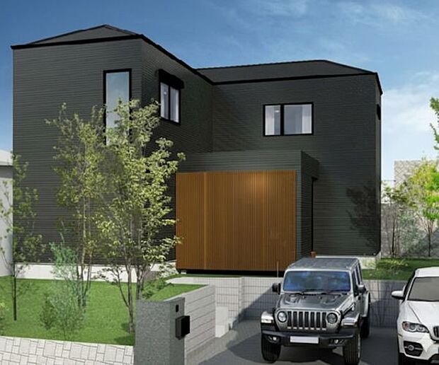 訪れる人の記憶に残るスタイリッシュな邸宅。(パースはイメージのため実際と色柄が異なる場合があります)