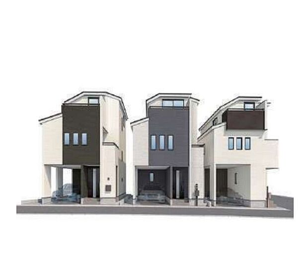 訪れる人の記憶に残るスタイリッシュな邸宅。（パースはイメージのため実際と色柄が異なる場合があります）