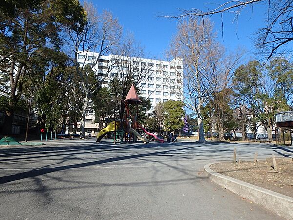 平川町公園　800m　木漏れ日に癒される森林浴にオススメの静かな公園です。