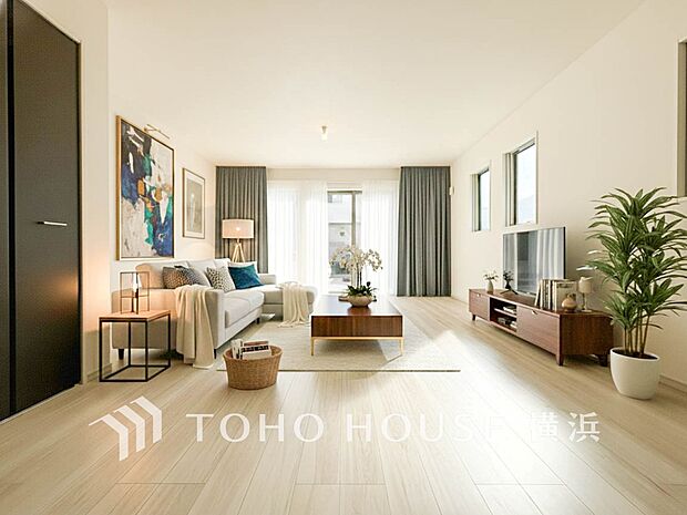 寛ぎとコミュニケーションを育む居心地のよい場所。（家具・装飾品はAI加工です）