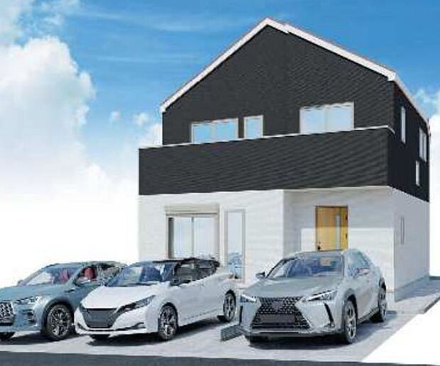 訪れる人の記憶に残るスタイリッシュな邸宅。（パースはイメージのため実際と色柄が異なる場合があります）