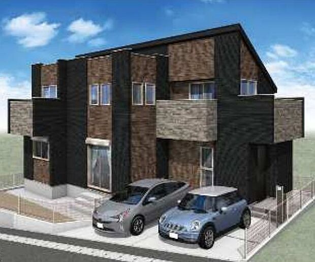 訪れる人の記憶に残るスタイリッシュな邸宅。(パースはイメージのため実際と色柄が異なる場合があります)