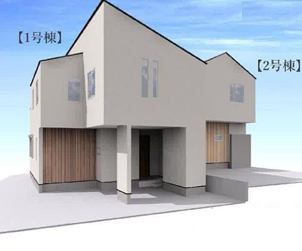 訪れる人の記憶に残るスタイリッシュな邸宅。（パースはイメージのため実際と色柄が異なる場合があります）