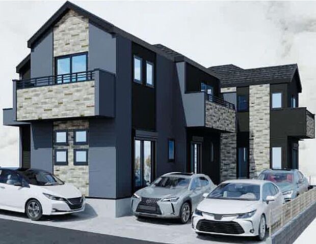 訪れる人の記憶に残るスタイリッシュな邸宅。(パースはイメージのため実際と色柄が異なる場合があります)