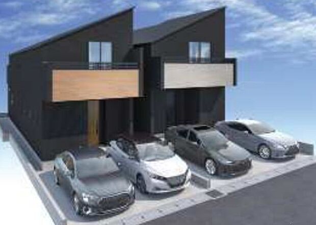 訪れる人の記憶に残るスタイリッシュな邸宅。(パースはイメージのため実際と色柄が異なる場合があります)