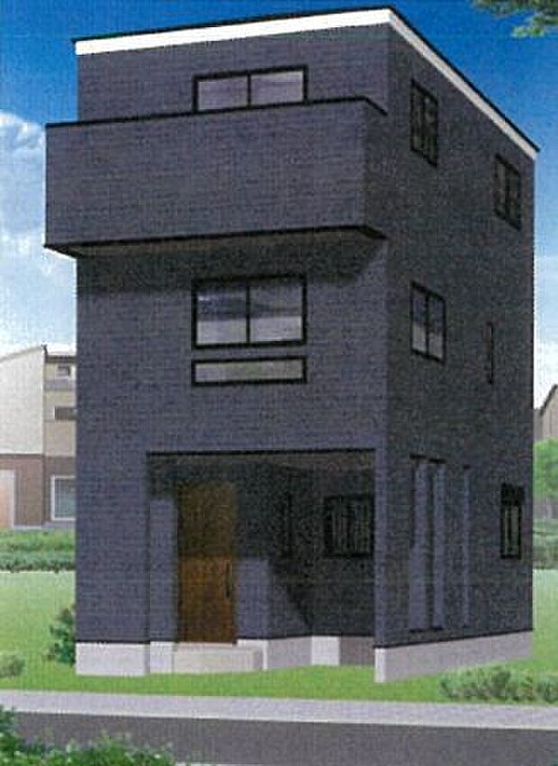 訪れる人の記憶に残るスタイリッシュな邸宅。(パースはイメージのため実際と色柄が異なる場合があります)