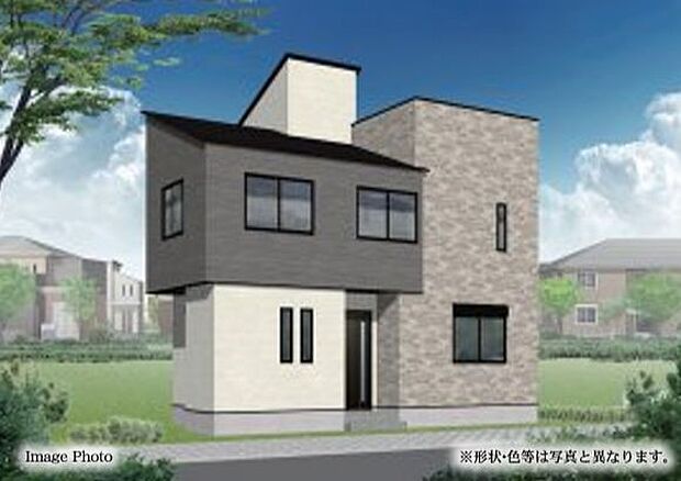 訪れる人の記憶に残るスタイリッシュな邸宅。(パースはイメージのため実際と色柄が異なる場合があります)