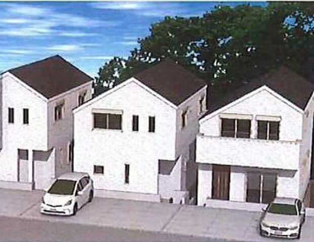 訪れる人の記憶に残るスタイリッシュな邸宅。（パースはイメージのため実際と色柄が異なる場合があります）