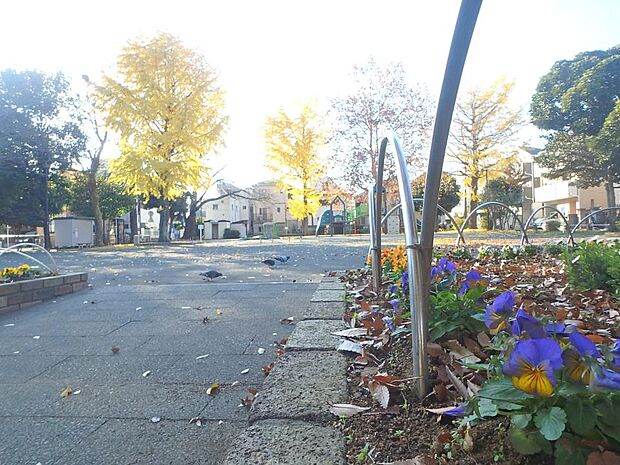 池ノ上公園 280m 東台交番の隣にある公園です。山の形をしたユニークな遊具があります。