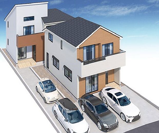 訪れる人の記憶に残るスタイリッシュな邸宅。(パースはイメージのため実際と色柄が異なる場合があります)